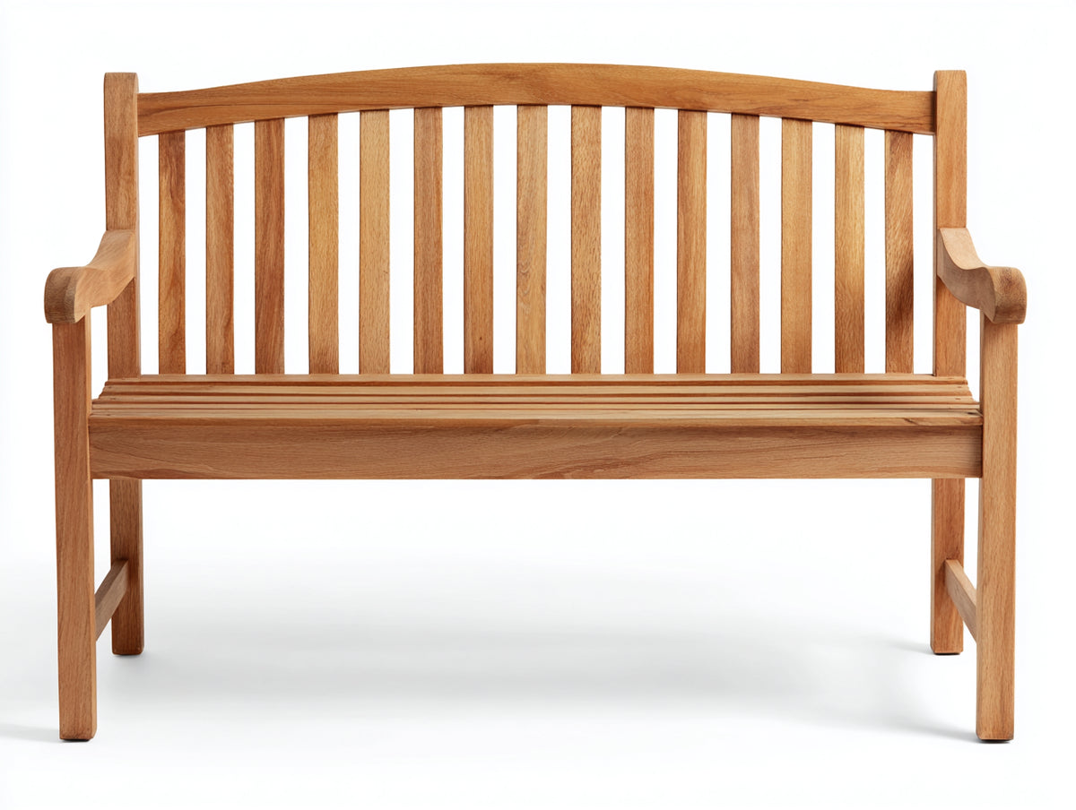 Banco de jardín de madera maciza 120x45x90 cm - marrón - diseño rústico
