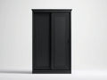 Armarios de madera 120x55x200 cm - negro - diseño clásico con 2 puertas